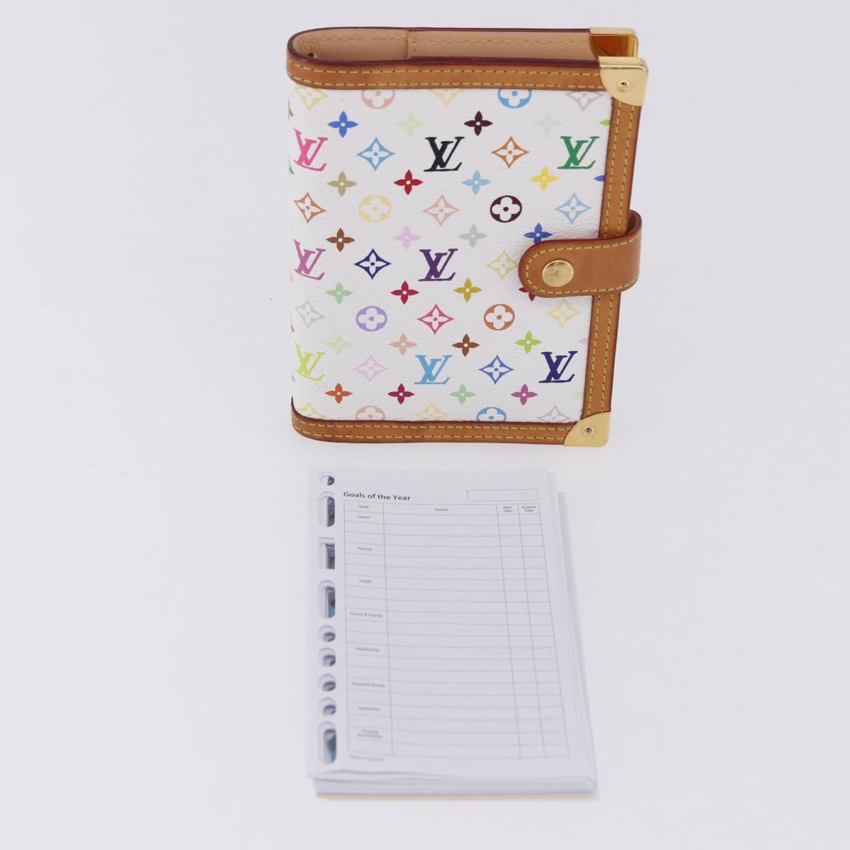 LOUIS VUITTON Monogram Multicolor Agenda PM Planner Cover R21074 Auth bs36191A