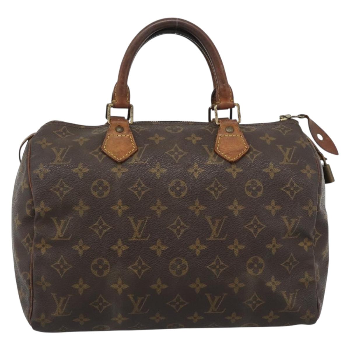 LOUIS VUITTON Monogram Speedy 30 Hand Bag M41526 LV Auth bs36196
