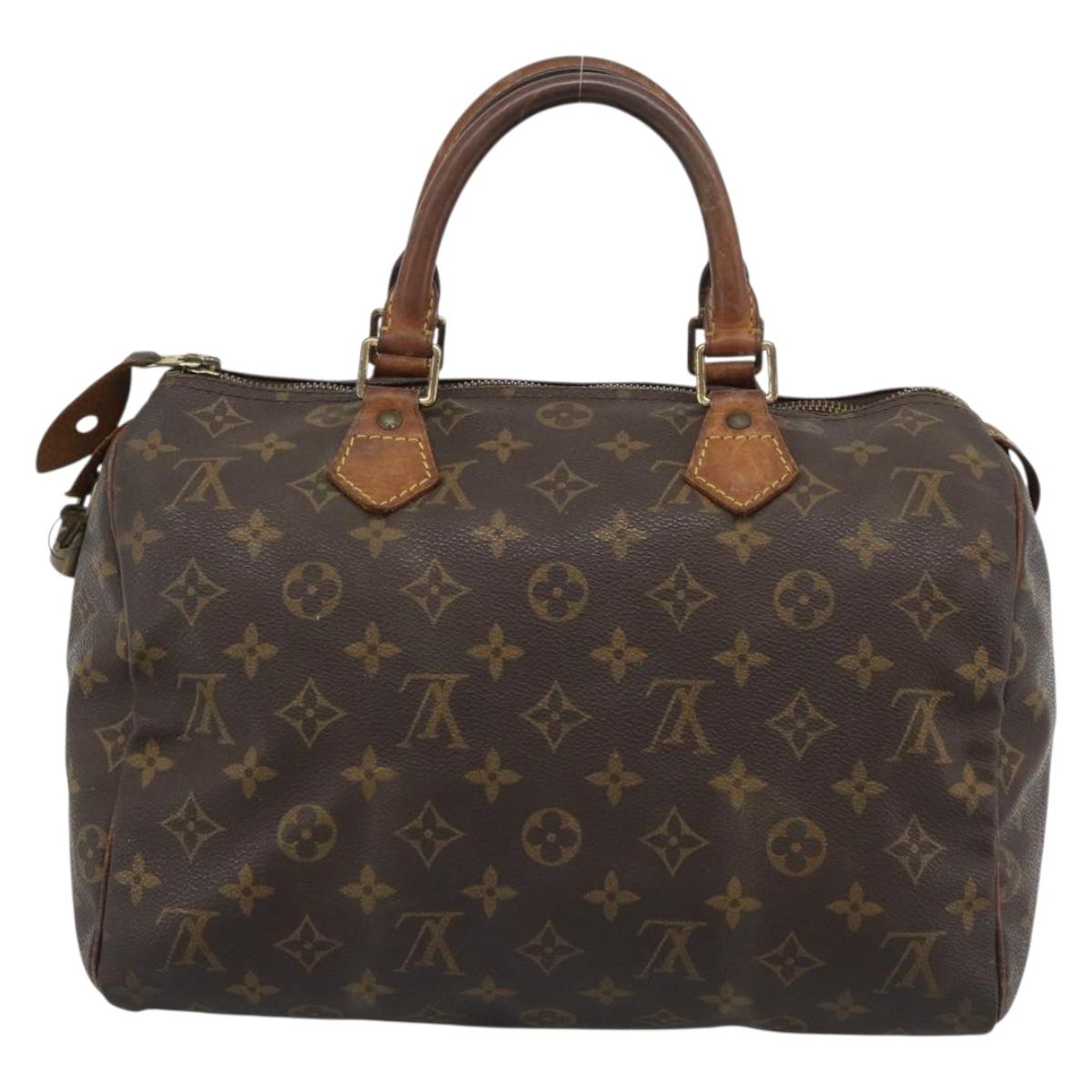 LOUIS VUITTON Monogram Speedy 30 Hand Bag M41526 LV Auth bs36196