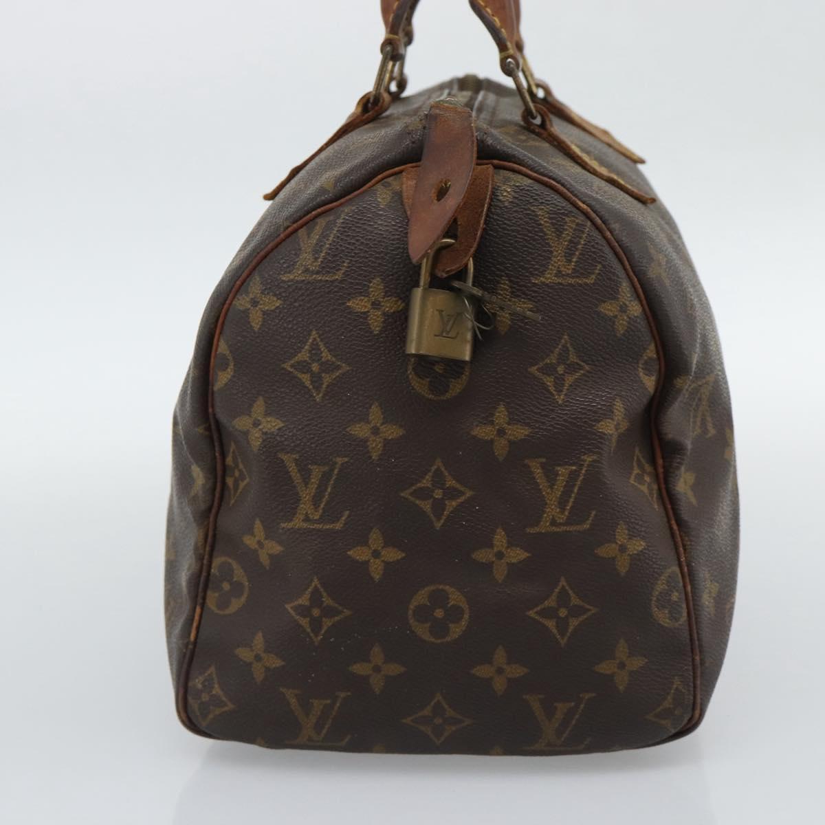 LOUIS VUITTON Monogram Speedy 30 Hand Bag M41526 LV Auth bs36196