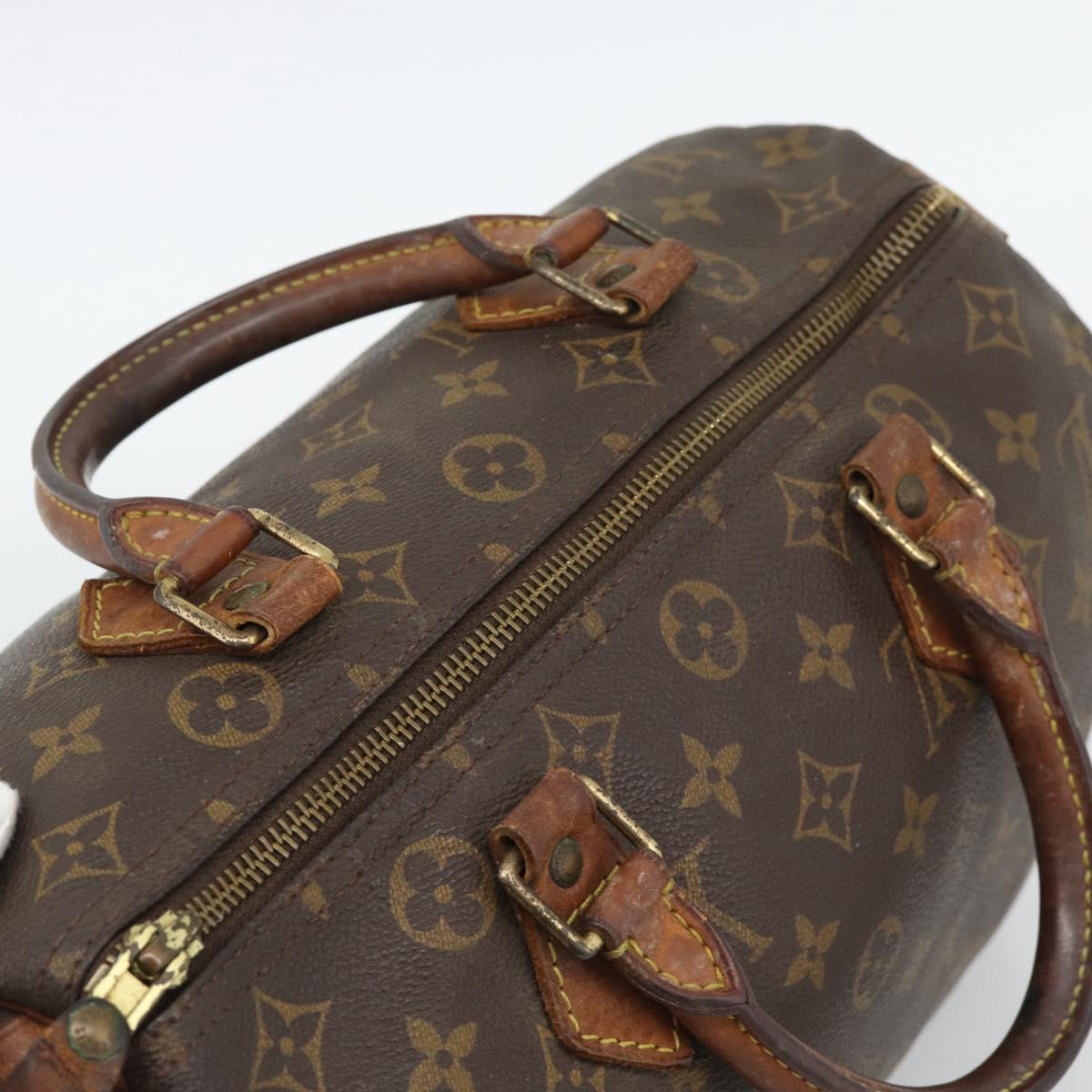 LOUIS VUITTON Monogram Speedy 30 Hand Bag M41526 LV Auth bs36196