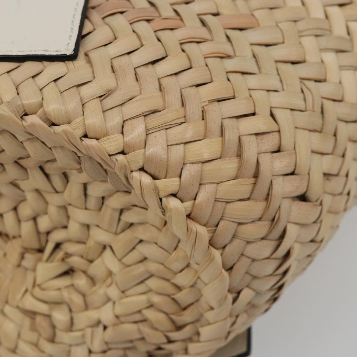 LOEWE Tote Bag Raffia Beige Auth bs36197M