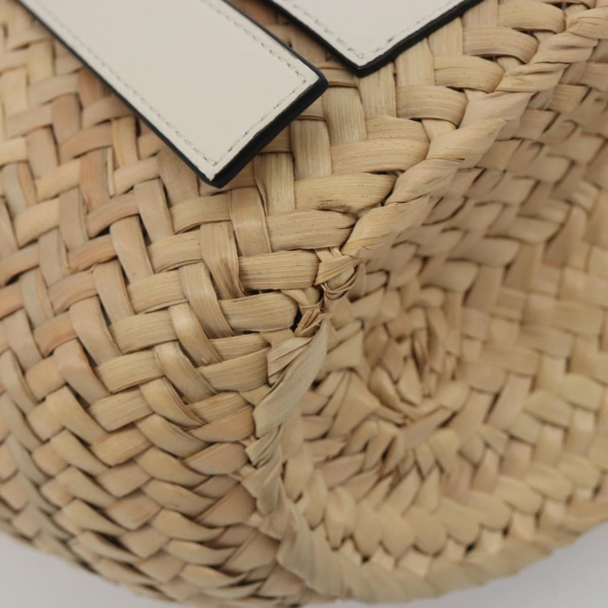 LOEWE Tote Bag Raffia Beige Auth bs36197M