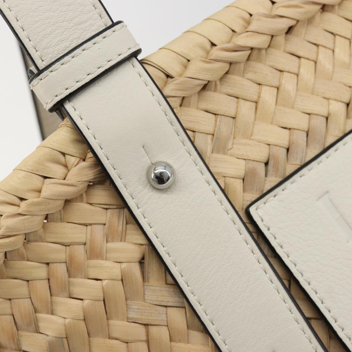 LOEWE Tote Bag Raffia Beige Auth bs36197M