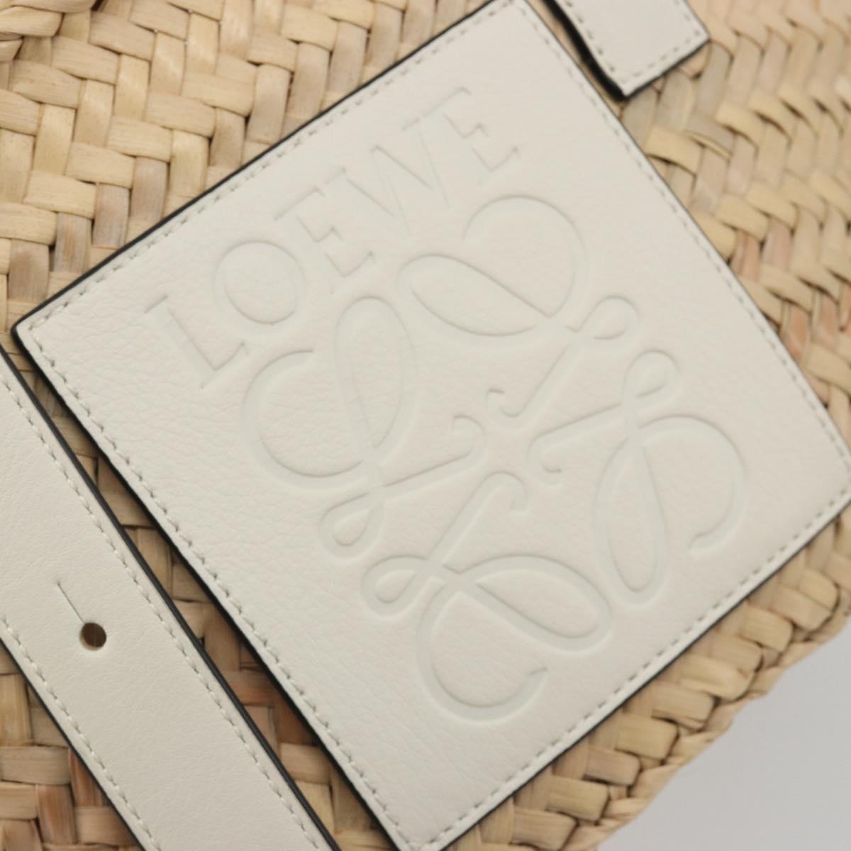 LOEWE Tote Bag Raffia Beige Auth bs36197M