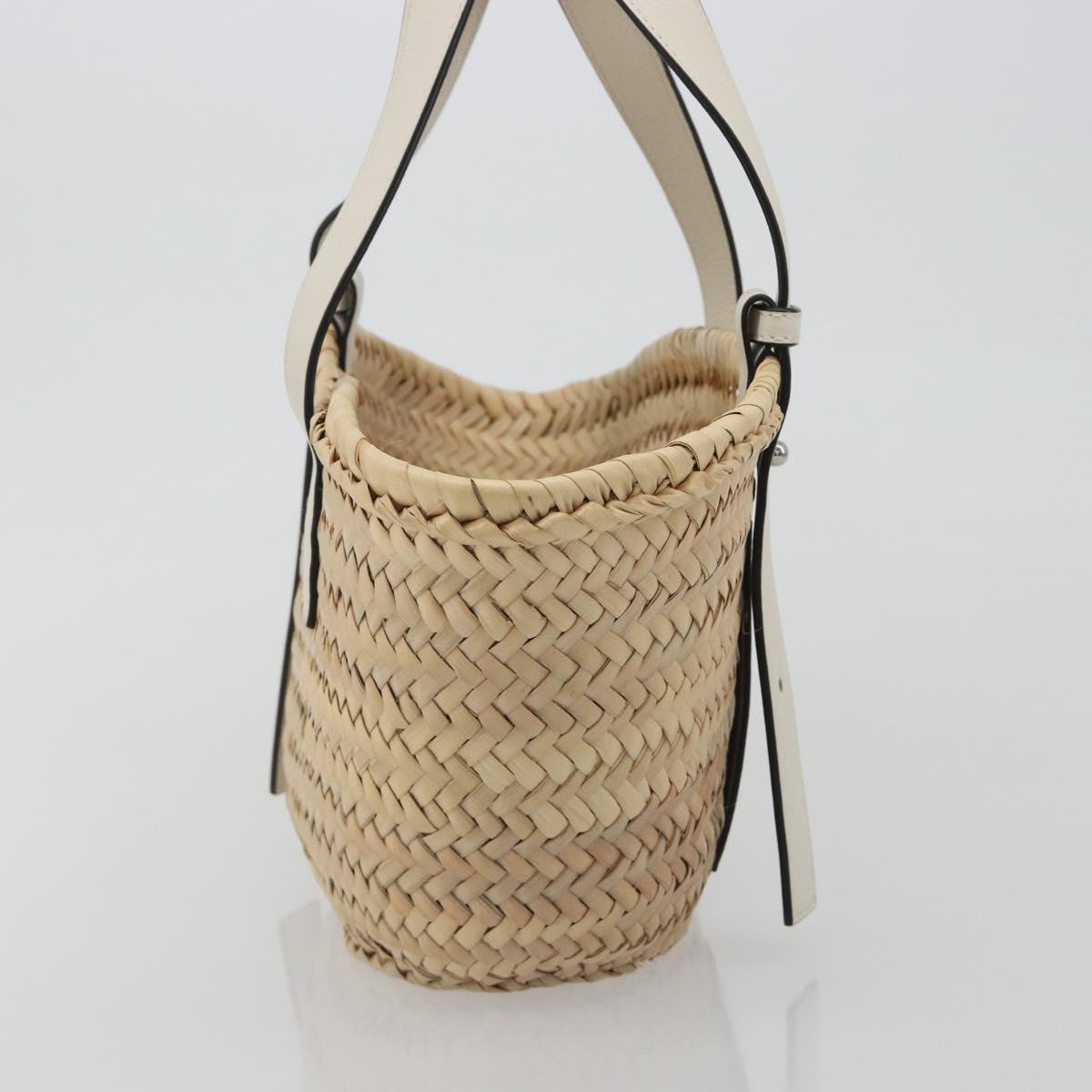 LOEWE Tote Bag Raffia Beige Auth bs36197M
