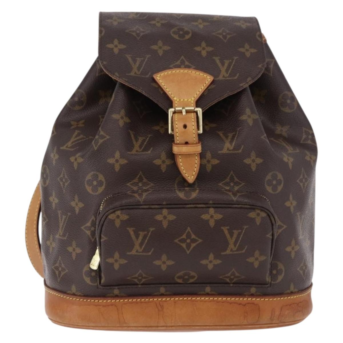 LOUIS VUITTON Monogram Montsouris MM Backpack M51136 LV Auth bs36199