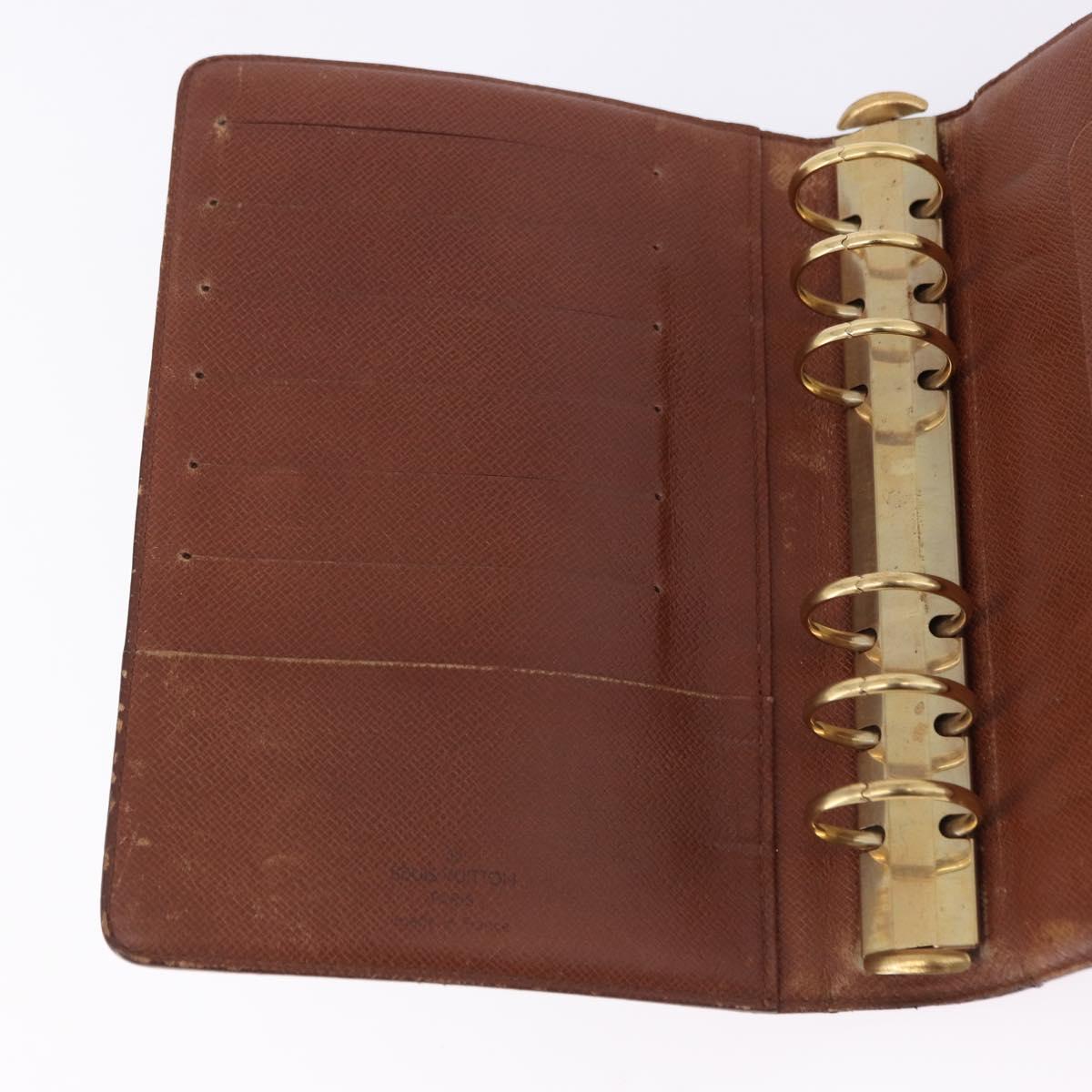 LOUIS VUITTON Monogram Agenda MM Day Planner Cover R20105 LV Auth bs36202