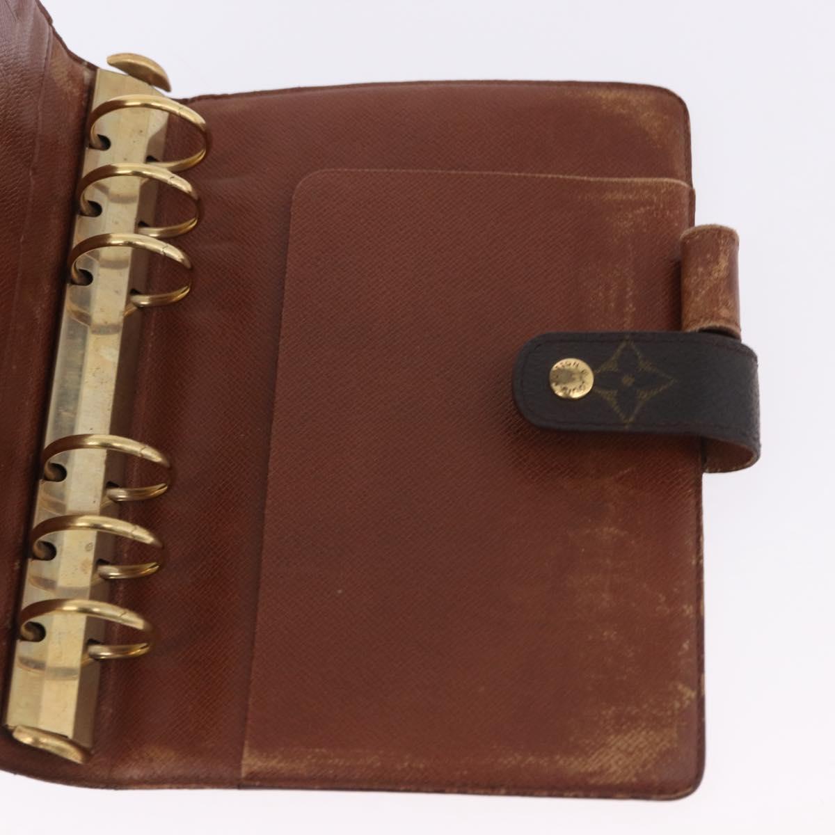 LOUIS VUITTON Monogram Agenda MM Day Planner Cover R20105 LV Auth bs36202