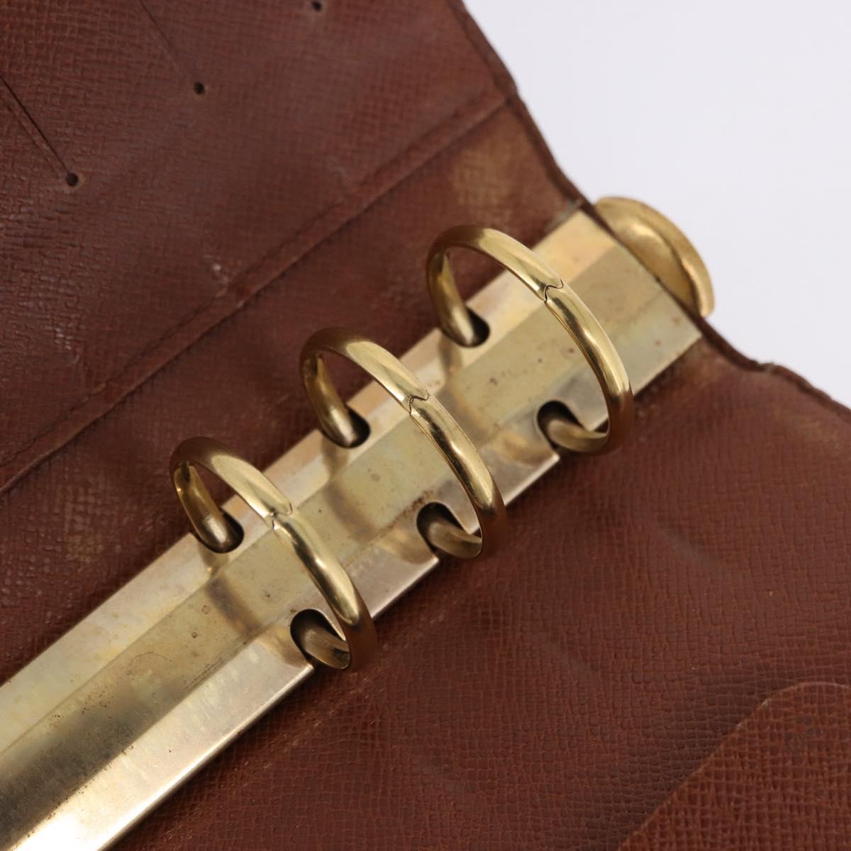 LOUIS VUITTON Monogram Agenda MM Day Planner Cover R20105 LV Auth bs36202