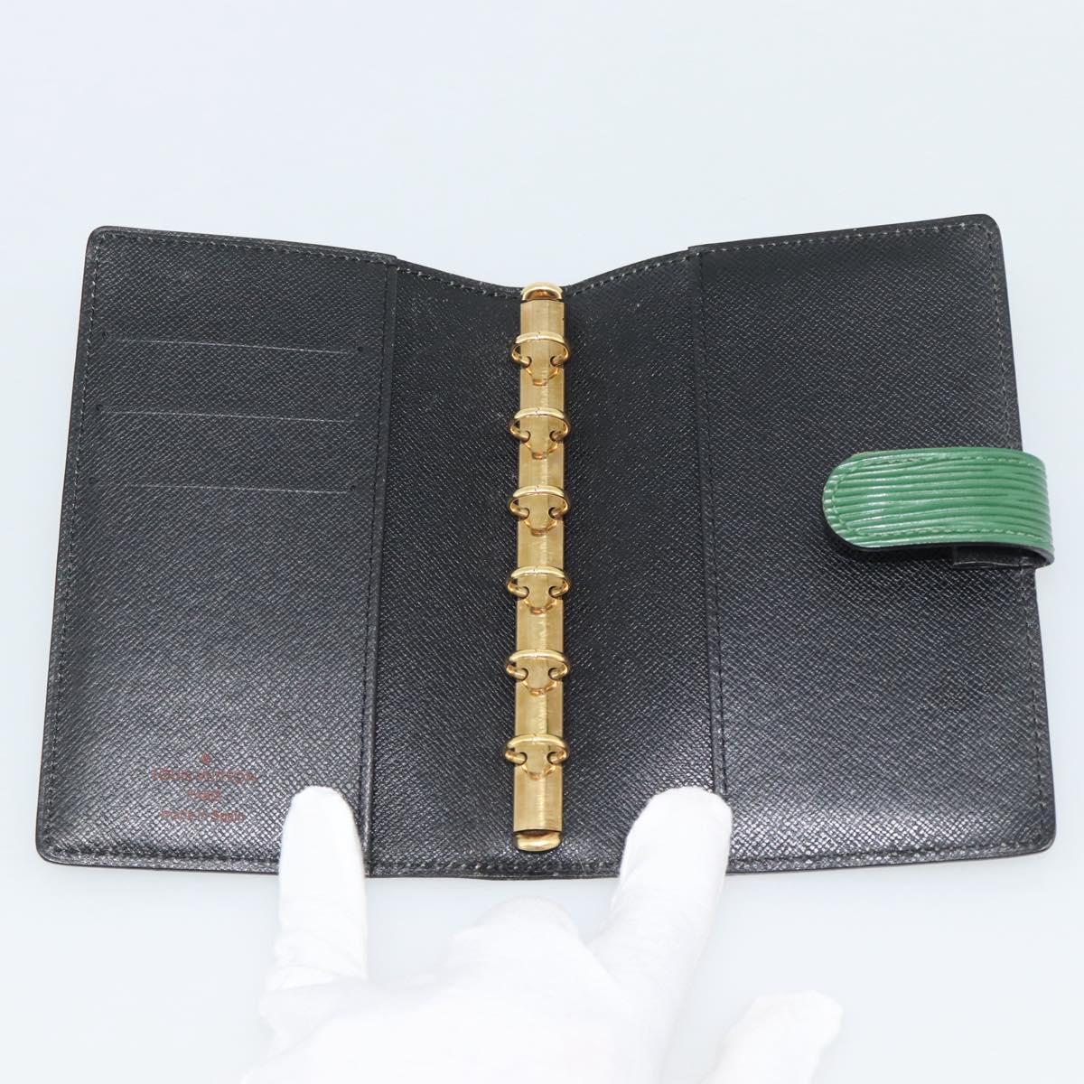 LOUIS VUITTON Epi Agenda PM Day Planner Cover Green R20054 LV Auth bs36203