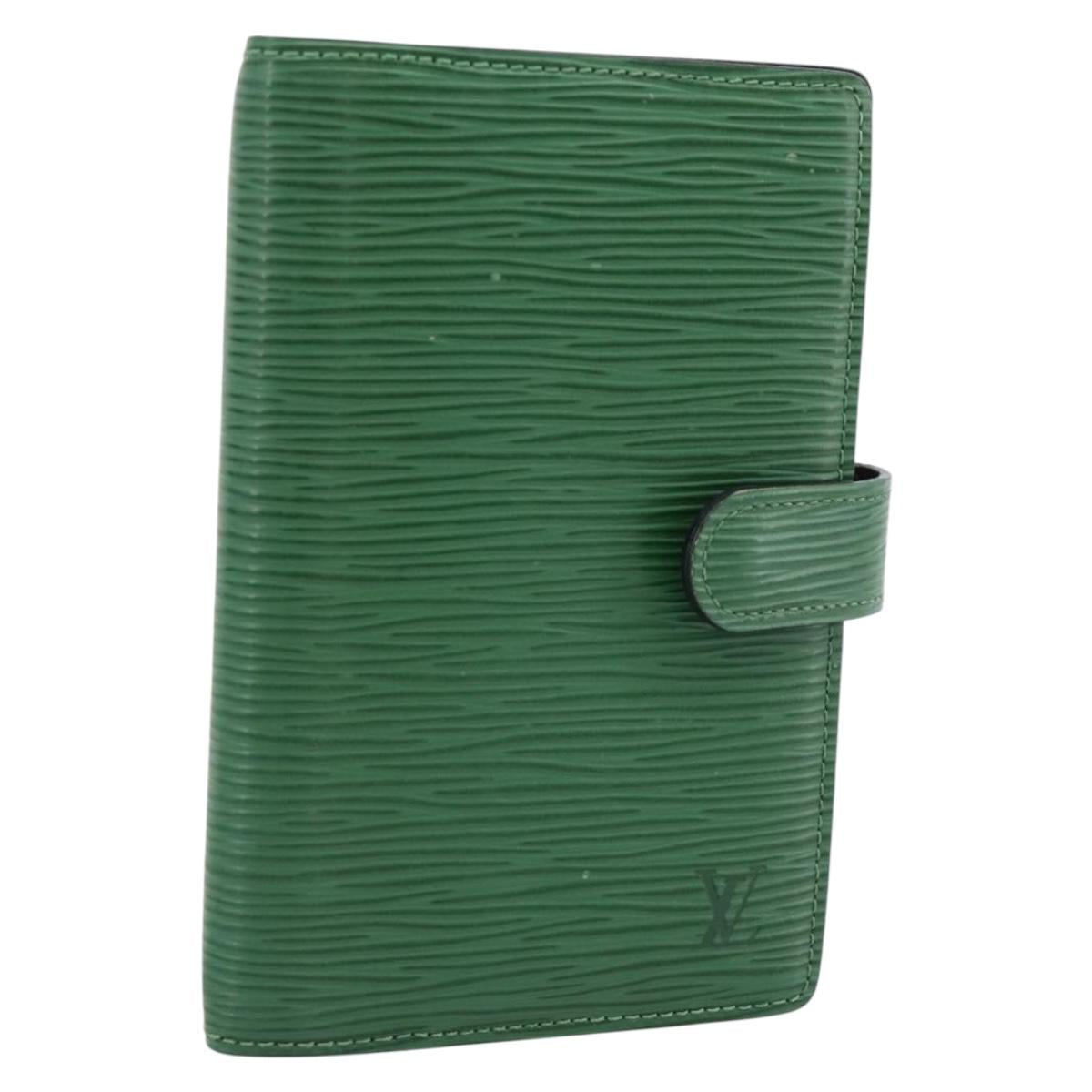 LOUIS VUITTON Epi Agenda PM Day Planner Cover Green R20054 LV Auth bs36203