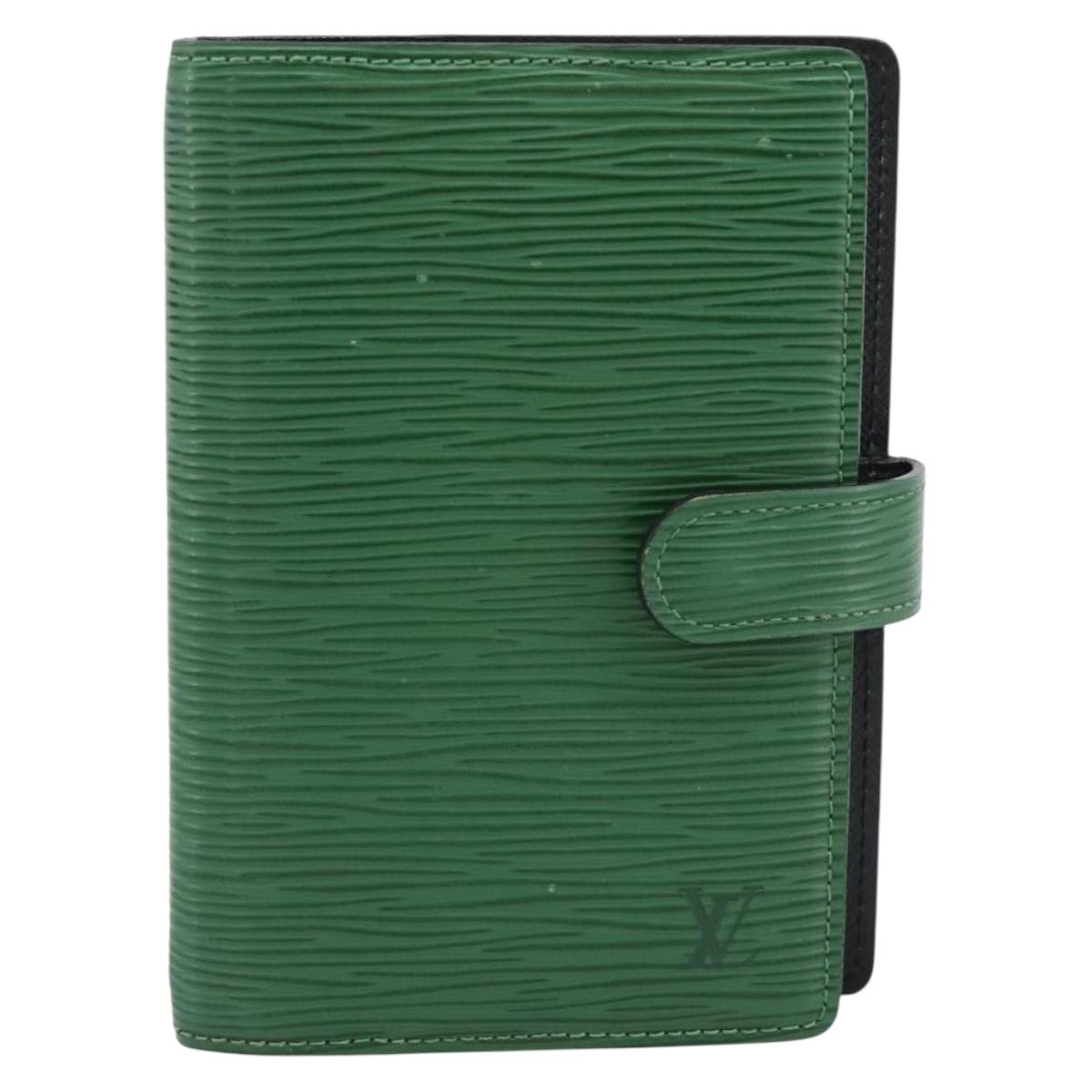 LOUIS VUITTON Epi Agenda PM Day Planner Cover Green R20054 LV Auth bs36203