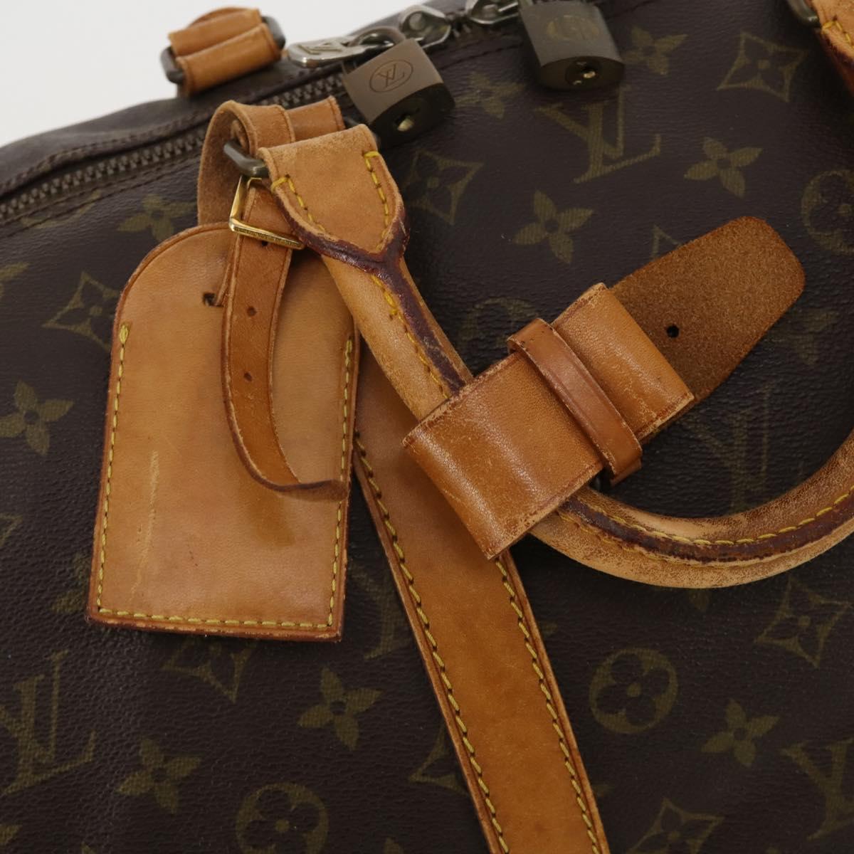 LOUIS VUITTON Monogram Keepall 55 Boston Bag M41424 LV Auth bs36206
