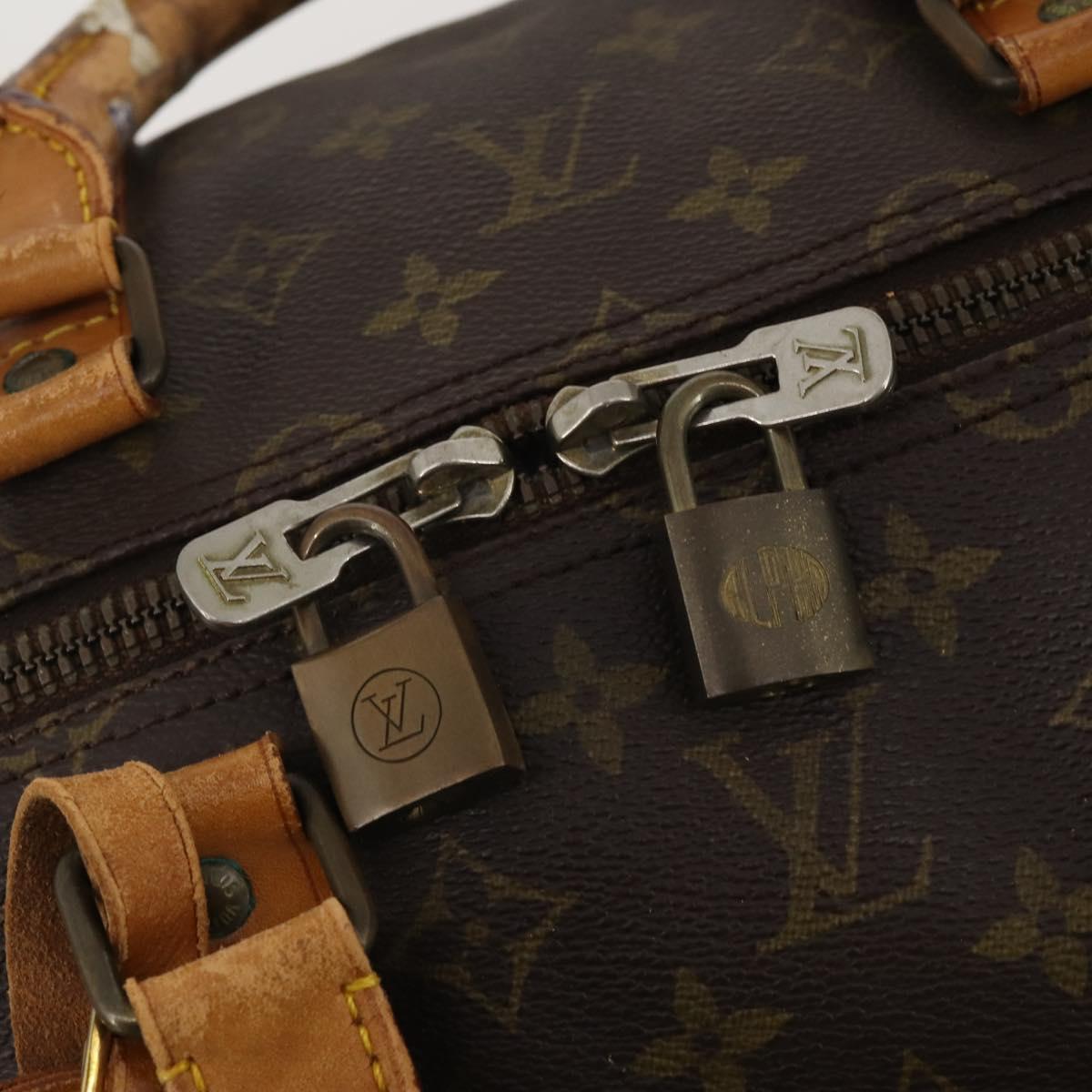 LOUIS VUITTON Monogram Keepall 55 Boston Bag M41424 LV Auth bs36206