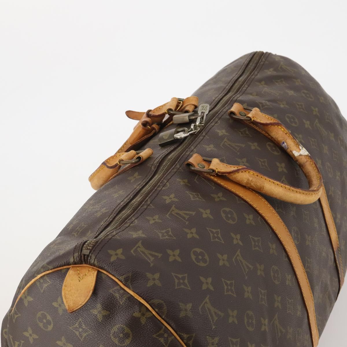LOUIS VUITTON Monogram Keepall 55 Boston Bag M41424 LV Auth bs36206