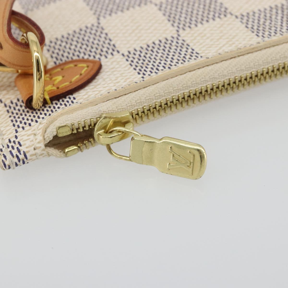 LOUIS VUITTON Damier Azur Neverfull PM Pouch Accessory Pouch LV Auth bs36211