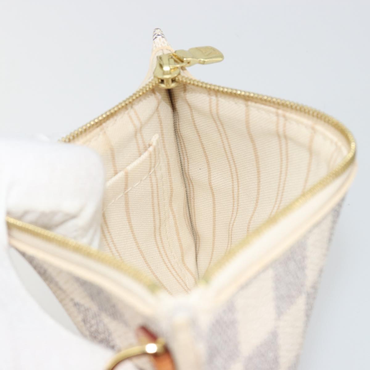 LOUIS VUITTON Damier Azur Neverfull PM Pouch Accessory Pouch LV Auth bs36211
