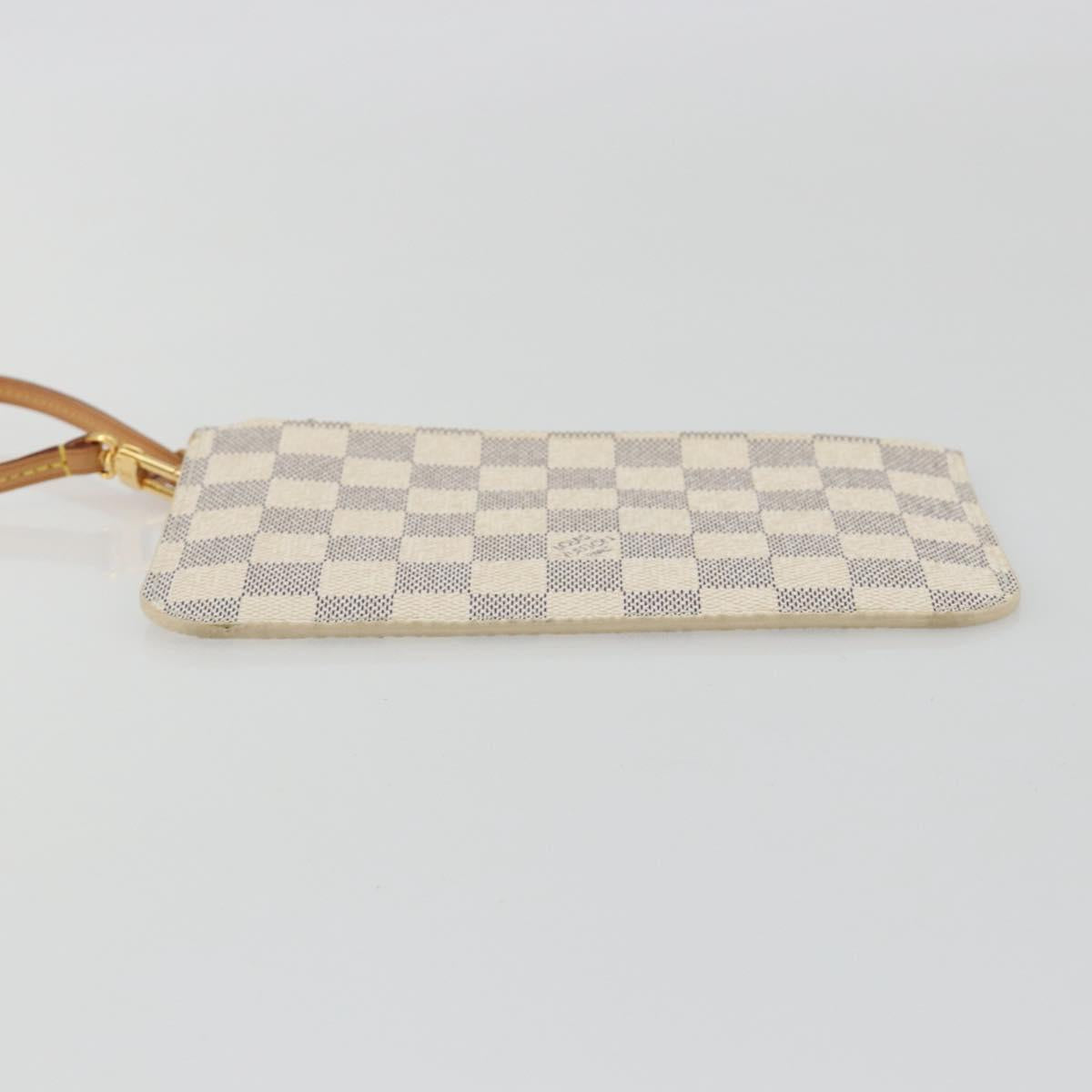 LOUIS VUITTON Damier Azur Neverfull PM Pouch Accessory Pouch LV Auth bs36211
