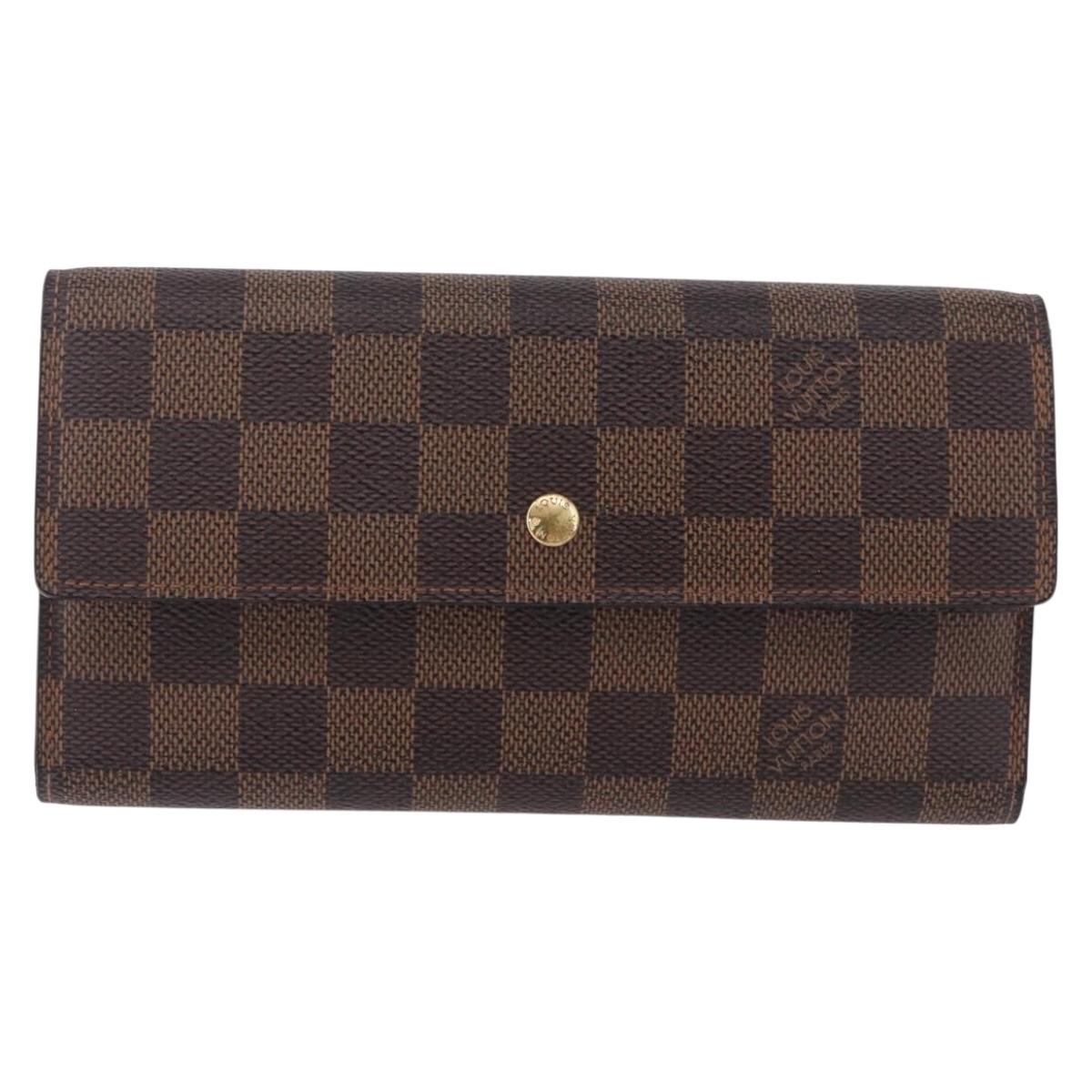 LOUIS VUITTON Damier Ebene Portefeuille International Wallet N61217 Auth bs36216