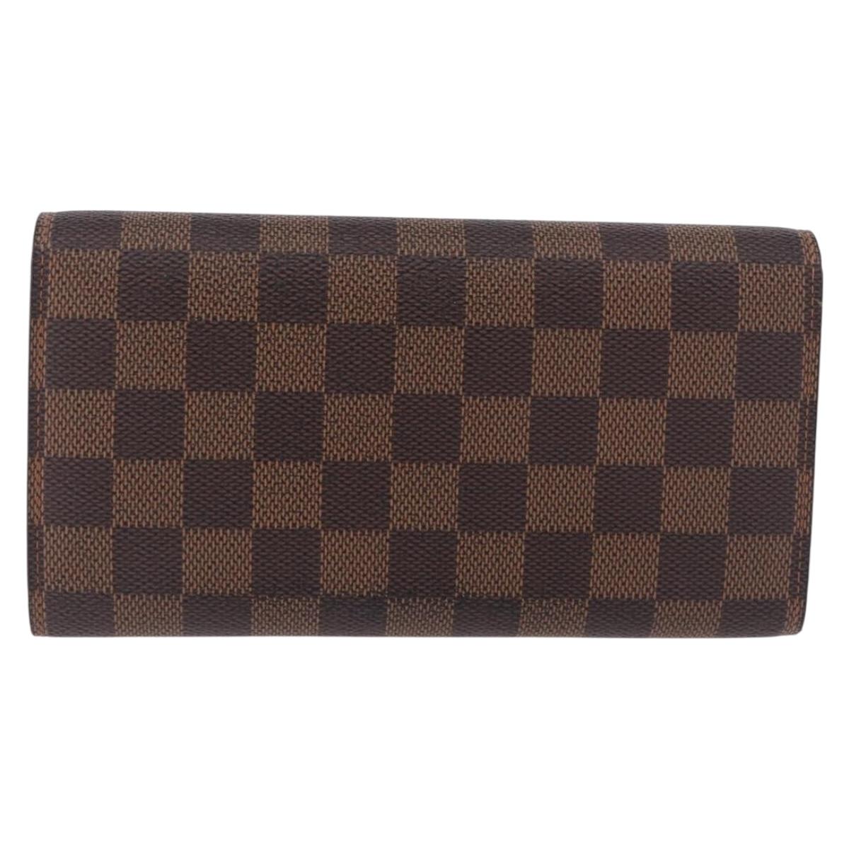 LOUIS VUITTON Damier Ebene Portefeuille International Wallet N61217 Auth bs36216