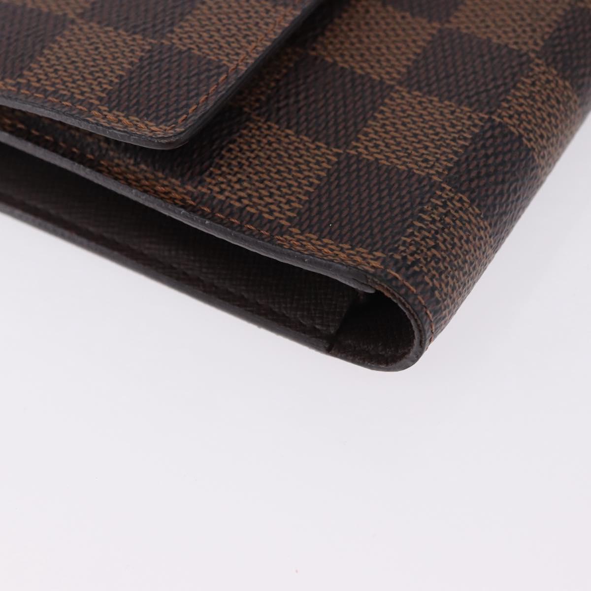 LOUIS VUITTON Damier Ebene Portefeuille International Wallet N61217 Auth bs36216