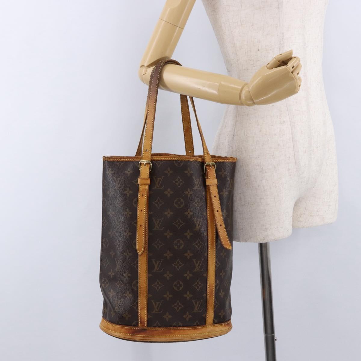 LOUIS VUITTON Monogram Bucket GM Shoulder Bag M42236 LV Auth bs36218