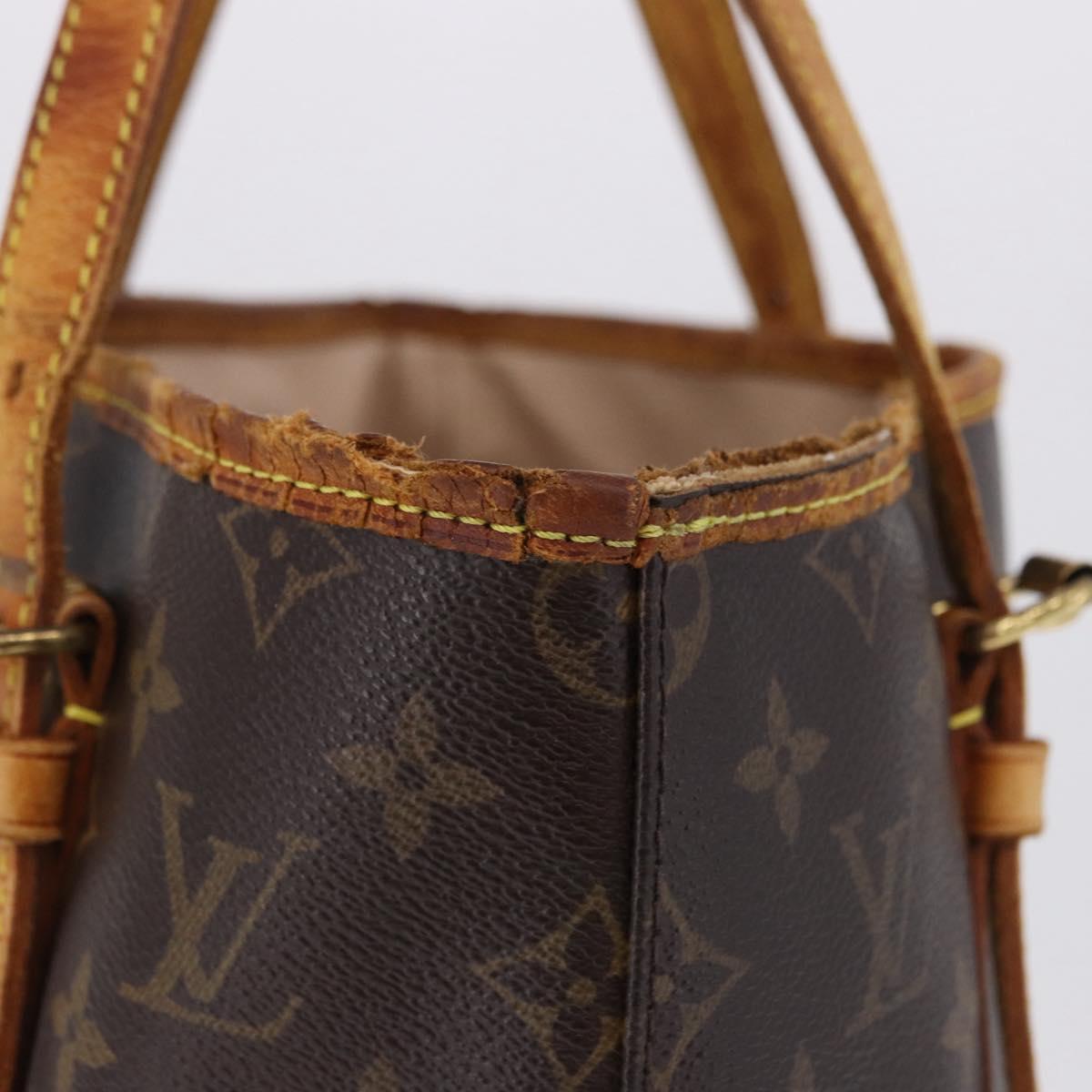 LOUIS VUITTON Monogram Bucket GM Shoulder Bag M42236 LV Auth bs36218