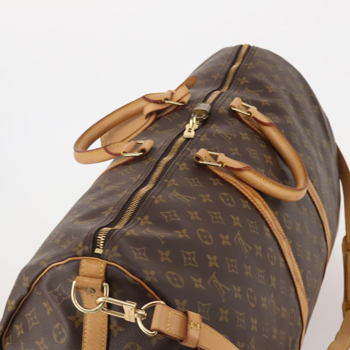 LOUIS VUITTON Monogram Keepall Bandouliere 60 Boston Bag M41412 LV Auth bs36220