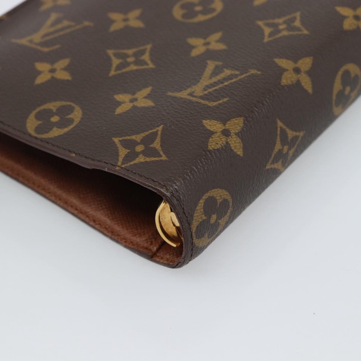 LOUIS VUITTON Monogram Agenda MM Day Planner Cover R20105 LV Auth bs36225