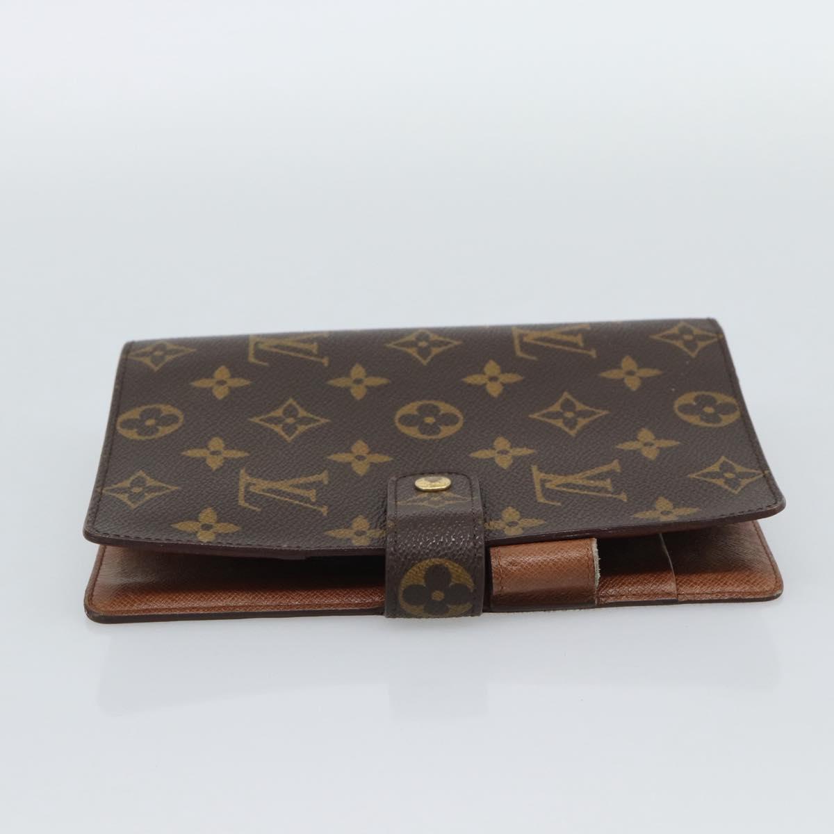LOUIS VUITTON Monogram Agenda MM Day Planner Cover R20105 LV Auth bs36225