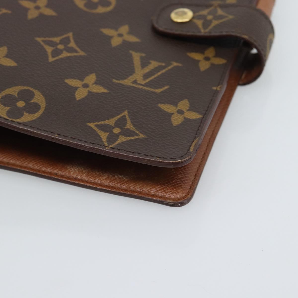 LOUIS VUITTON Monogram Agenda MM Day Planner Cover R20105 LV Auth bs36225