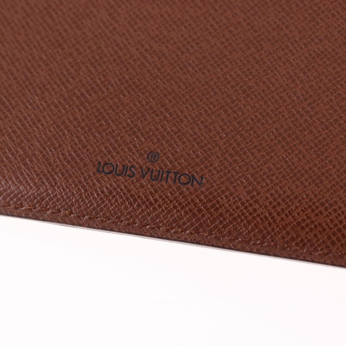 LOUIS VUITTON Epi Day Planner Cover Brown LV Auth bs36226A