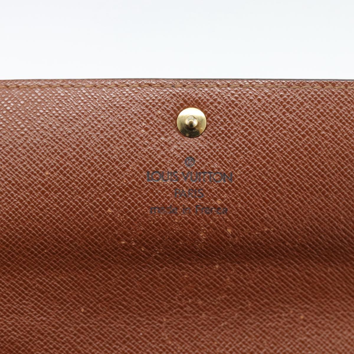 LOUIS VUITTON Monogram Portefeuille Sarah Long Wallet M61734 LV Auth bs36228