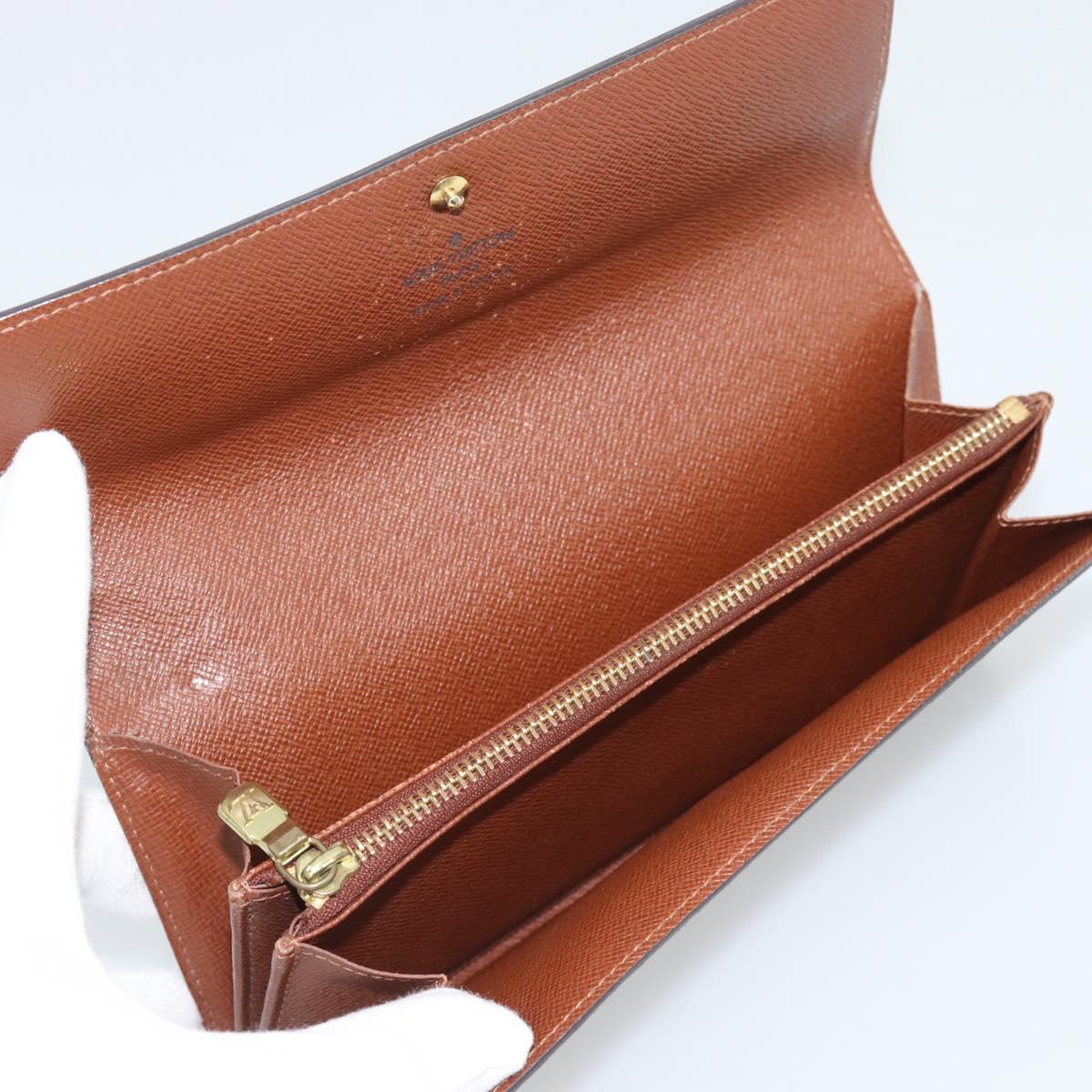 LOUIS VUITTON Monogram Portefeuille Sarah Long Wallet M61734 LV Auth bs36228