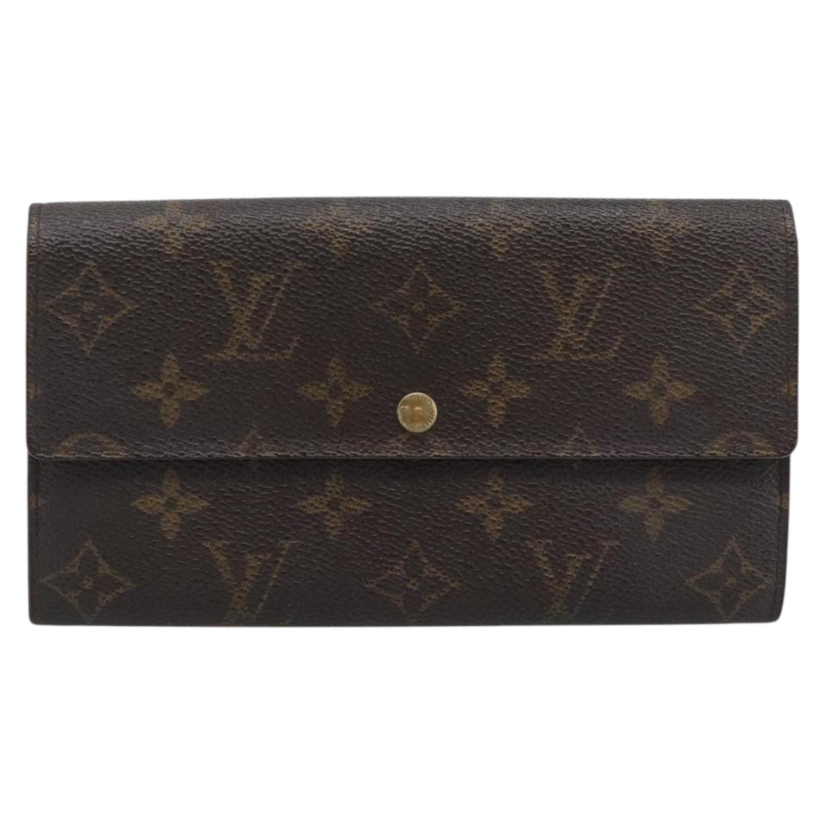 LOUIS VUITTON Monogram Portefeuille Sarah Long Wallet M61734 LV Auth bs36228