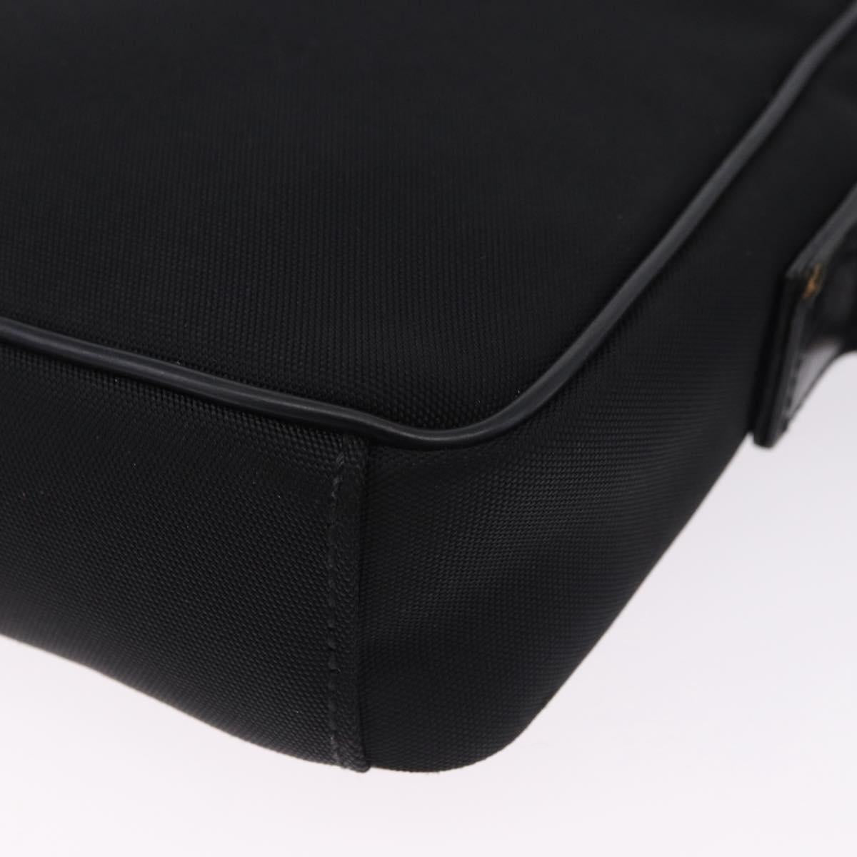 GUCCI Shoulder Bag Canvas Black Silver 101680 Auth bs36230