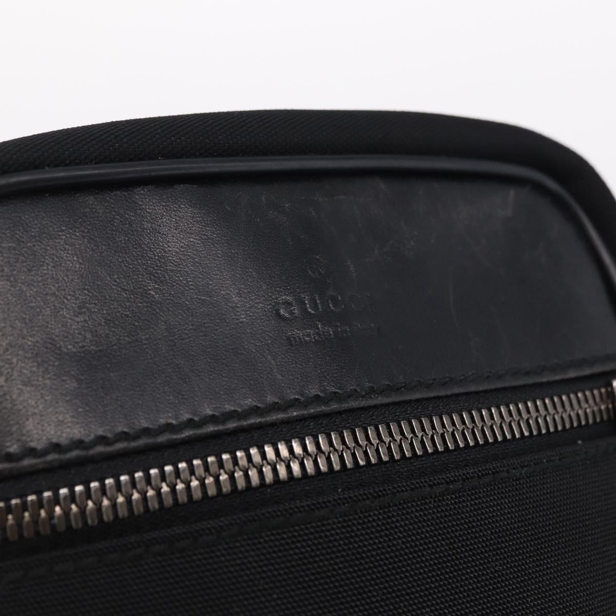 GUCCI Shoulder Bag Canvas Black Silver 101680 Auth bs36230