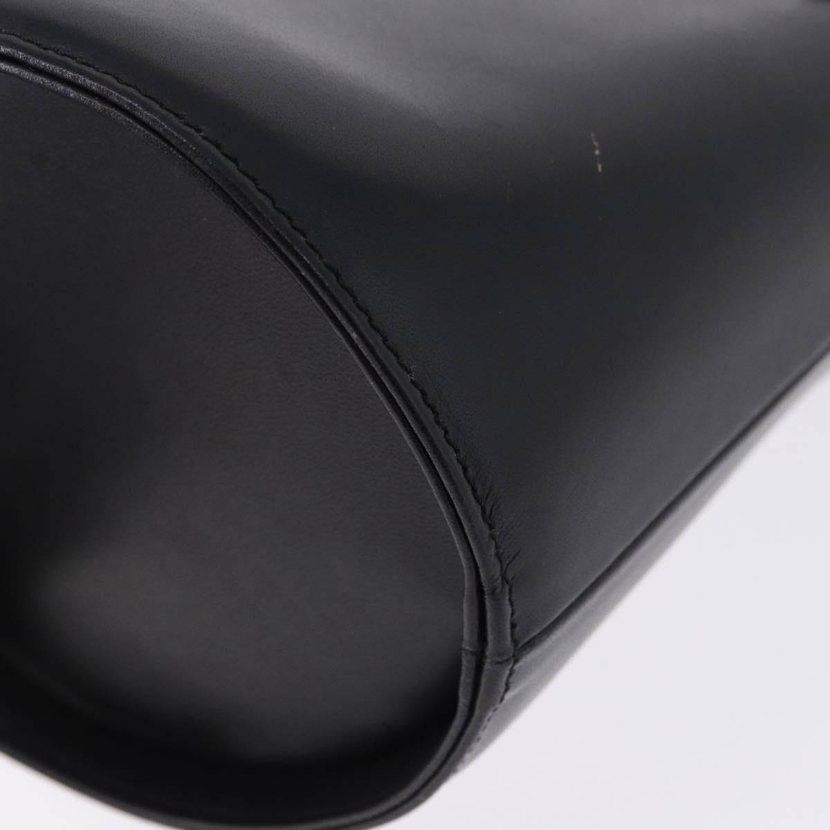 GIVENCHY Hand Bag Leather Black Gold Auth bs36233A