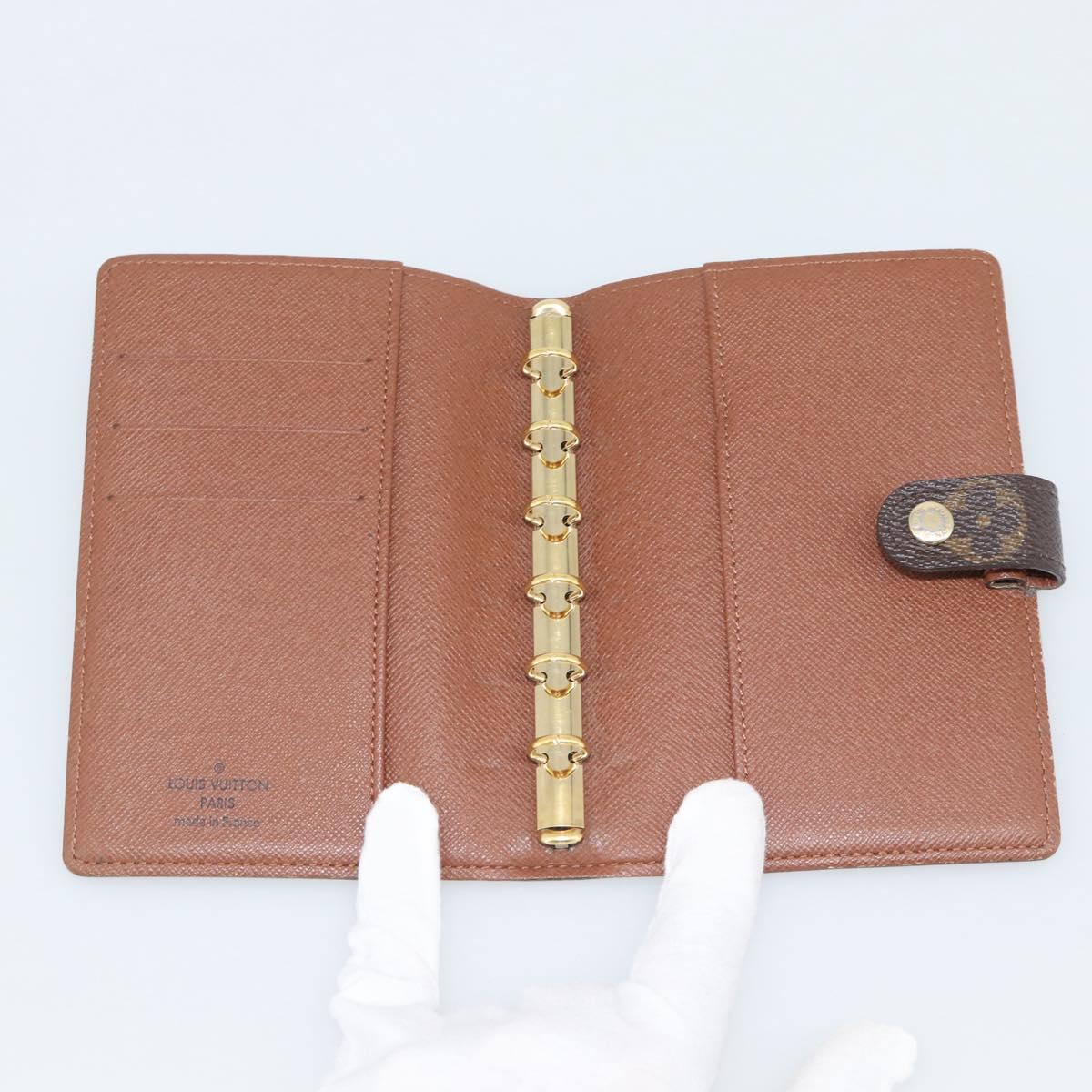 LOUIS VUITTON Monogram Agenda PM Day Planner Cover R20005 LV Auth bs36237