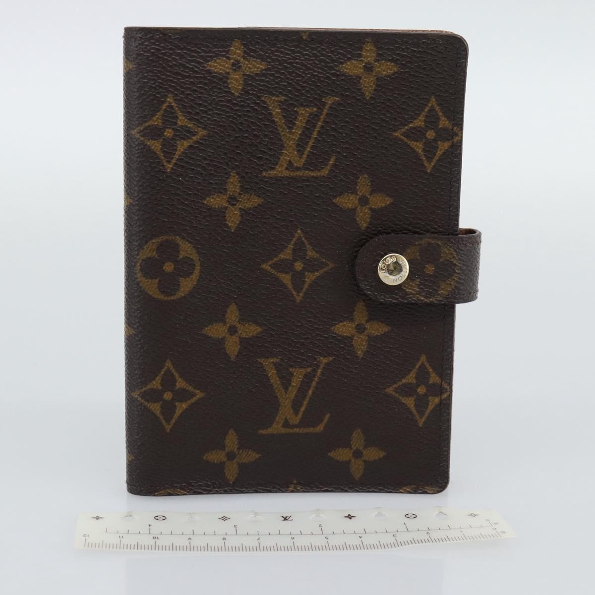 LOUIS VUITTON Monogram Agenda PM Day Planner Cover R20005 LV Auth bs36237
