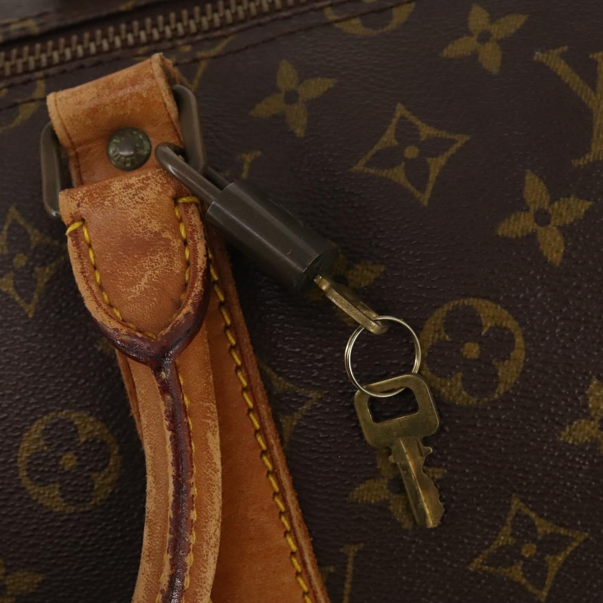 LOUIS VUITTON Monogram Keepall 55 Boston Bag M41424 LV Auth bs36243