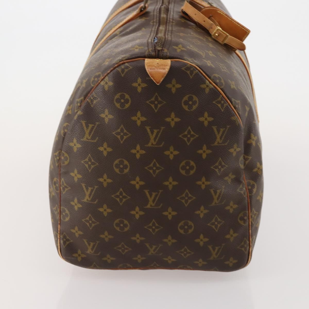 LOUIS VUITTON Monogram Keepall 55 Boston Bag M41424 LV Auth bs36243