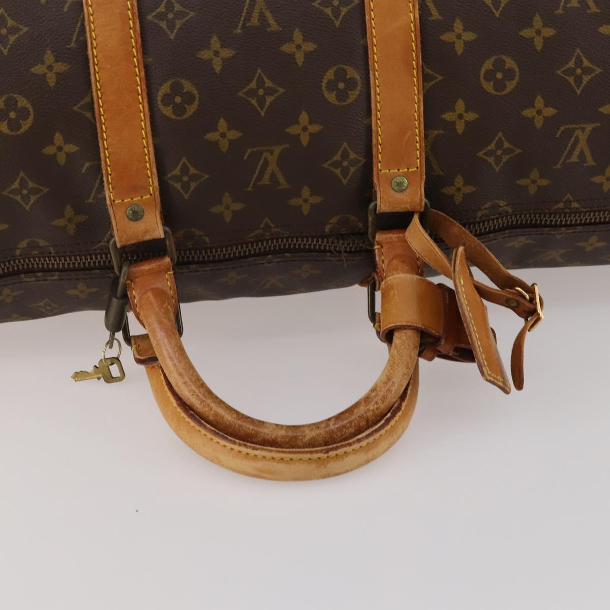 LOUIS VUITTON Monogram Keepall 55 Boston Bag M41424 LV Auth bs36243
