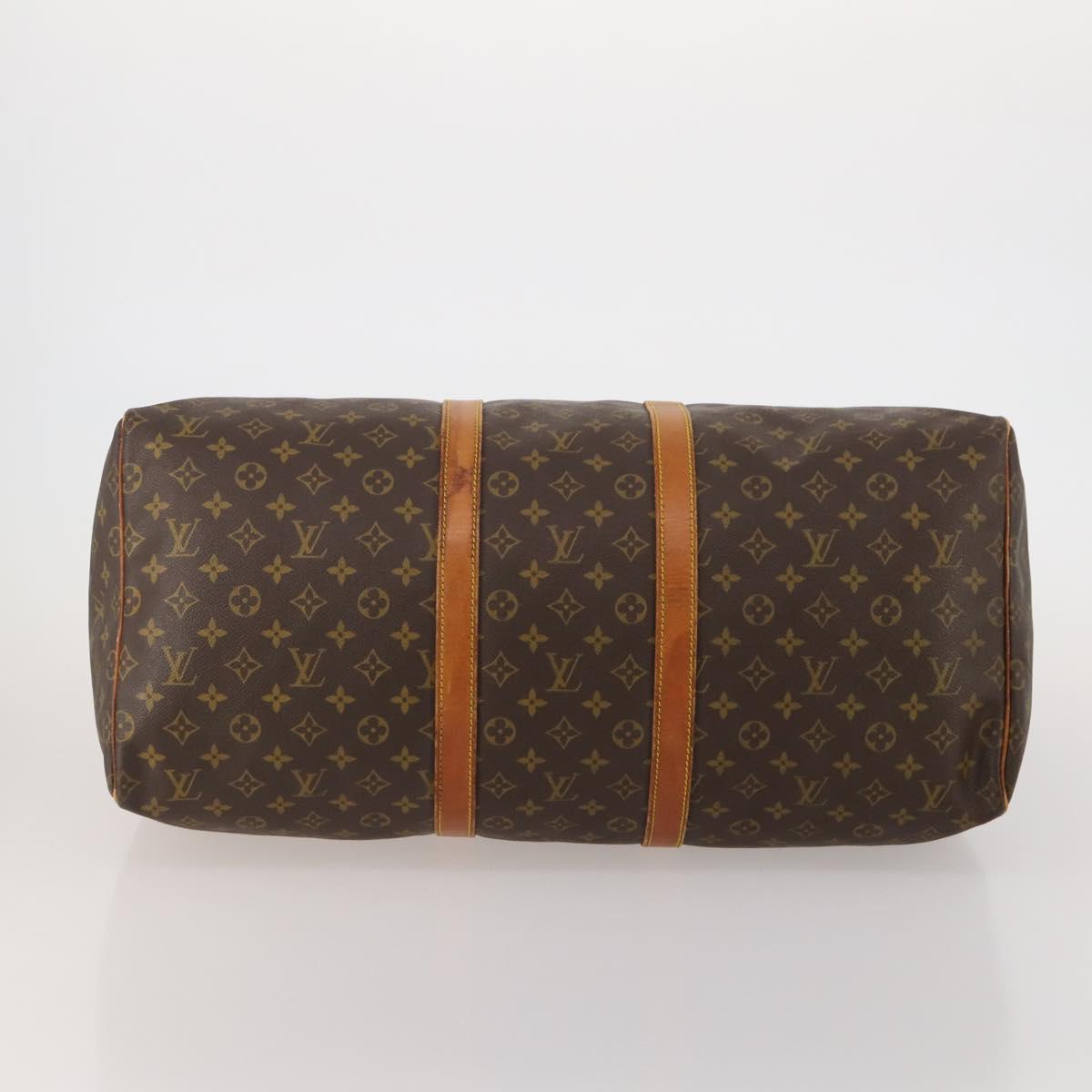 LOUIS VUITTON Monogram Keepall 55 Boston Bag M41424 LV Auth bs36243