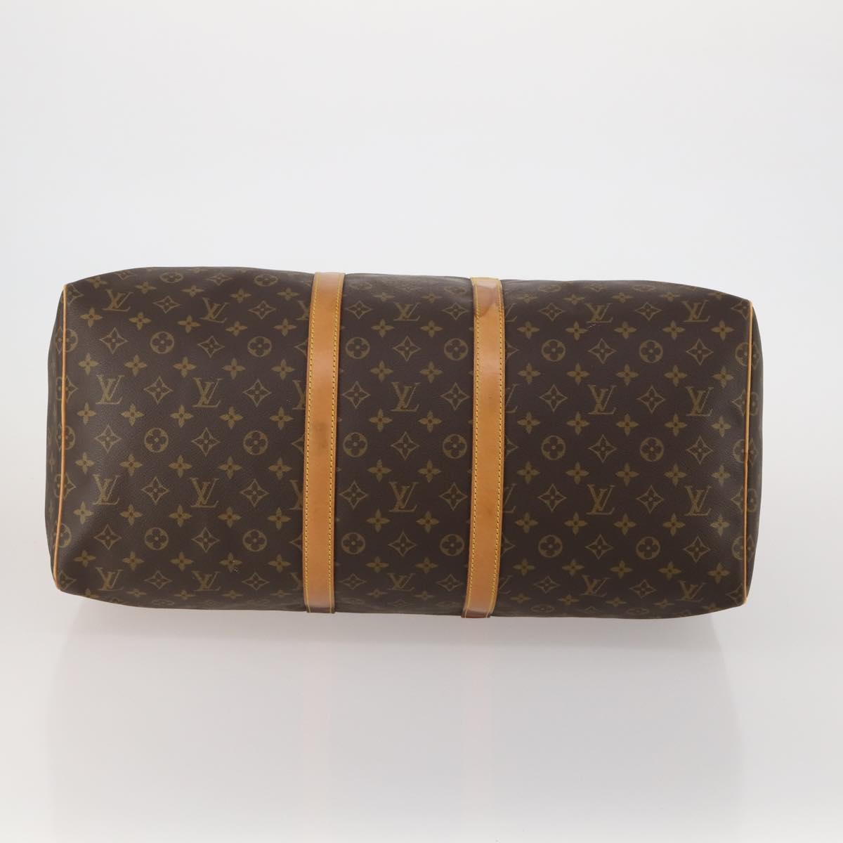 LOUIS VUITTON Monogram Keepall 55 Boston Bag M41424 LV Auth bs36244