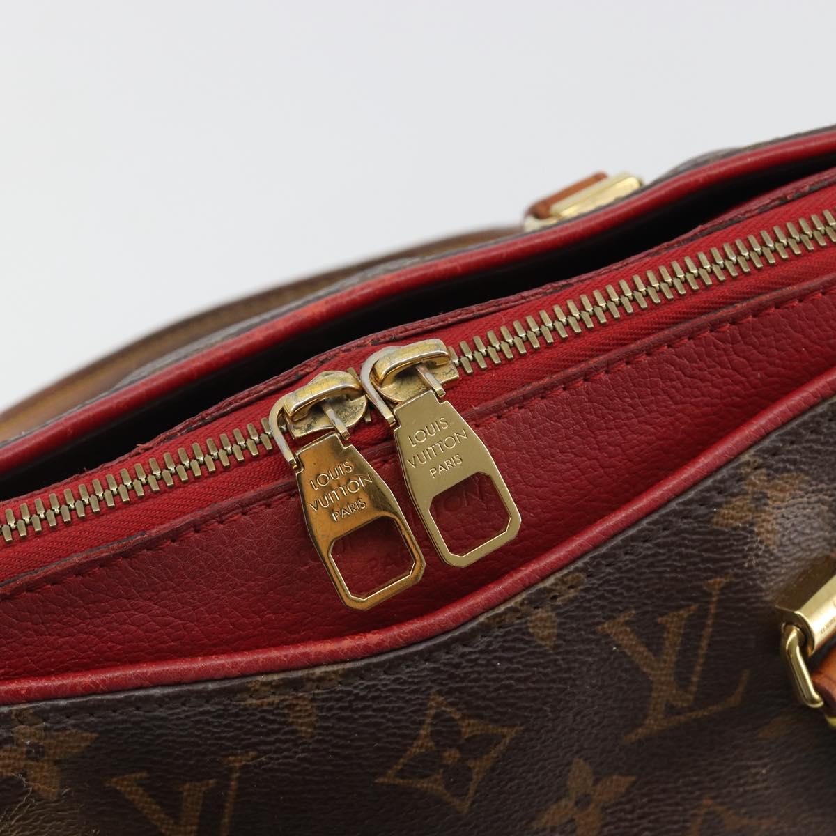 LOUIS VUITTON Monogram Pallas MM Hand Bag 2way Red M41175 LV Auth bs36246