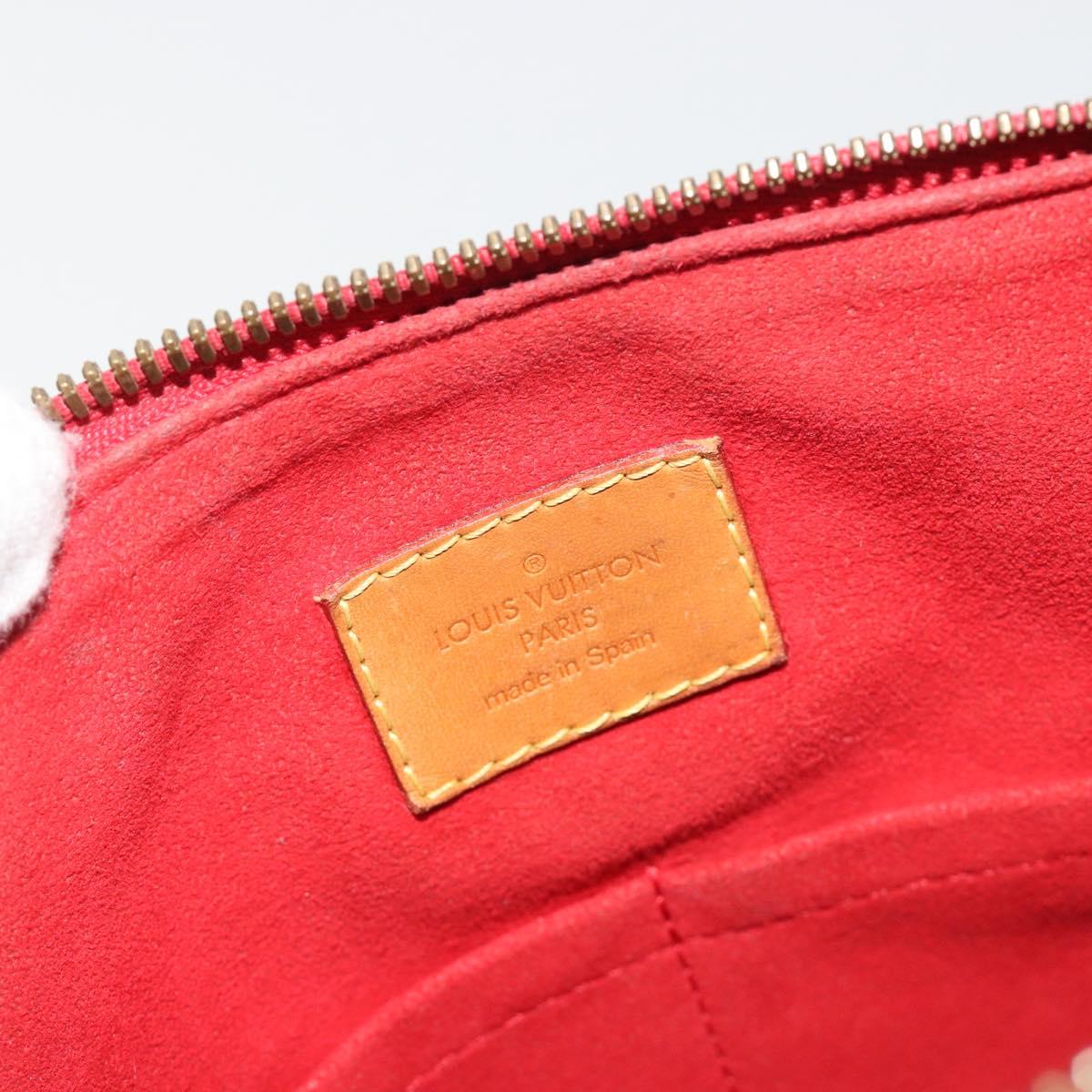 LOUIS VUITTON Monogram Pallas MM Hand Bag 2way Red M41175 LV Auth bs36246