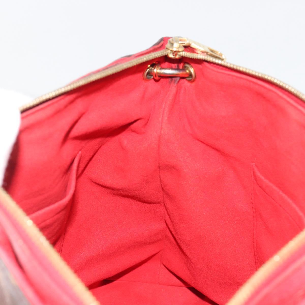 LOUIS VUITTON Monogram Pallas MM Hand Bag 2way Red M41175 LV Auth bs36246