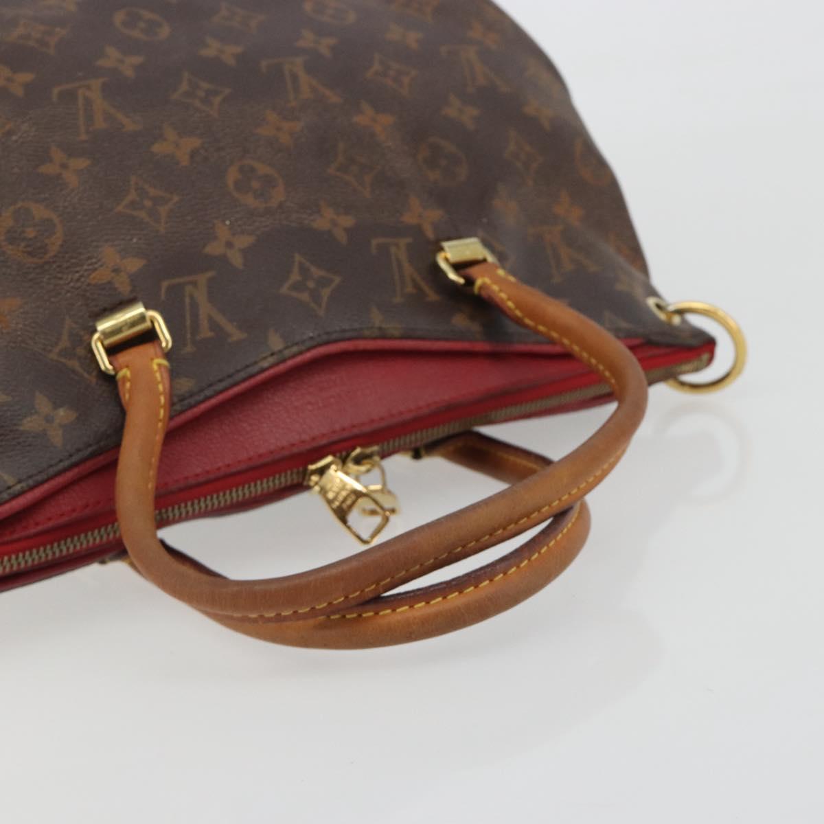 LOUIS VUITTON Monogram Pallas MM Hand Bag 2way Red M41175 LV Auth bs36246